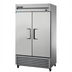 Thumbnail image #1 for True Two-Section Reach-In Freezer with Bottom-Mounted Self-Contained Refrigeration and Stainless Steel Doors