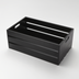 Thumbnail image #1 for American Metalcraft Full-Size Rectangular Wooden Serving Crate, Black