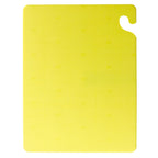 Thumbnail image #1 for CFS Brands Cut-N-Carry CB152012YL Yellow Co-Polymer Cutting Board with Food Safety Hook, 15 x 20 x 1/2 Inch Case of 6
