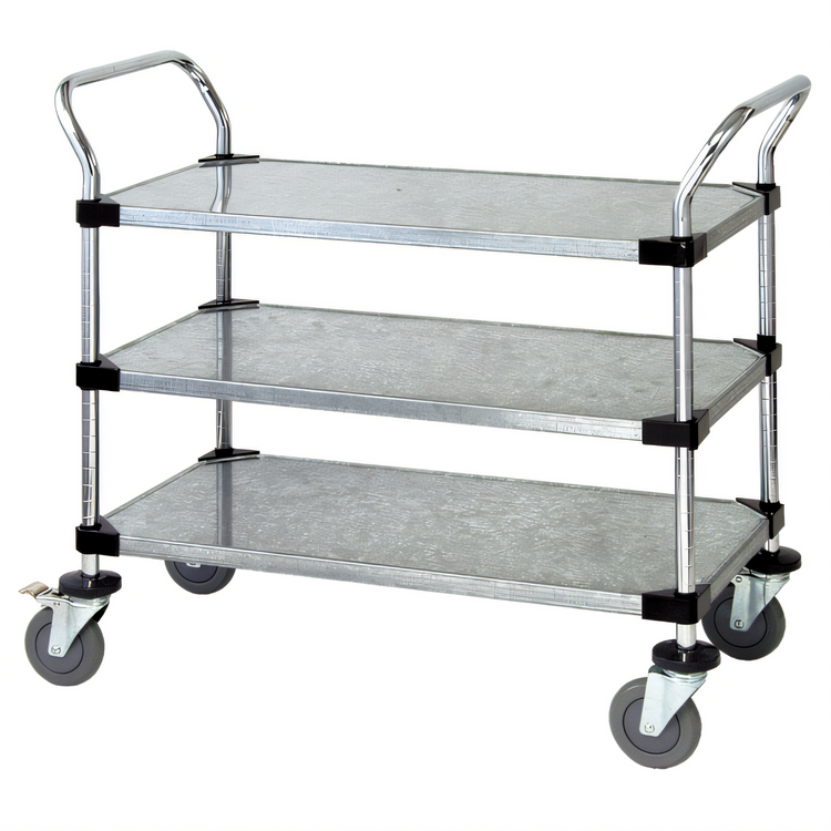 Product image #1 for 48 x 24 Inch 3-Shelf Solid Stainless Steel Utility Cart