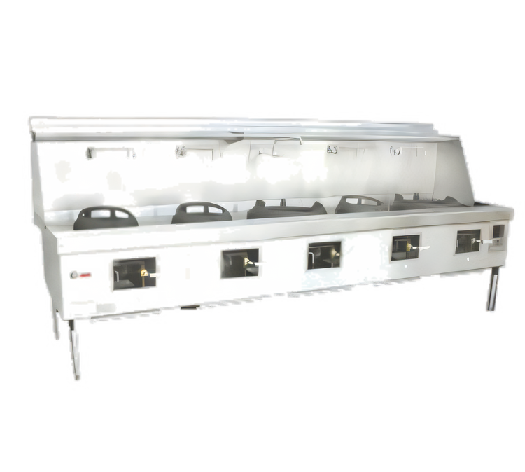 Product image #1 for York Y-5-SS 5-Chamber Gas Chinese Wok Range with Water-Cooled Top
