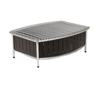 Vollrath Large Contoured Buffet Station with Wire Grill, Black, 21 x 16 x 7.5 Inches