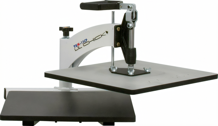 Product image #1 for DoughXpress TXM-15CP Manual Swing-Away Meat Press, 15 x 15 Inch Platens