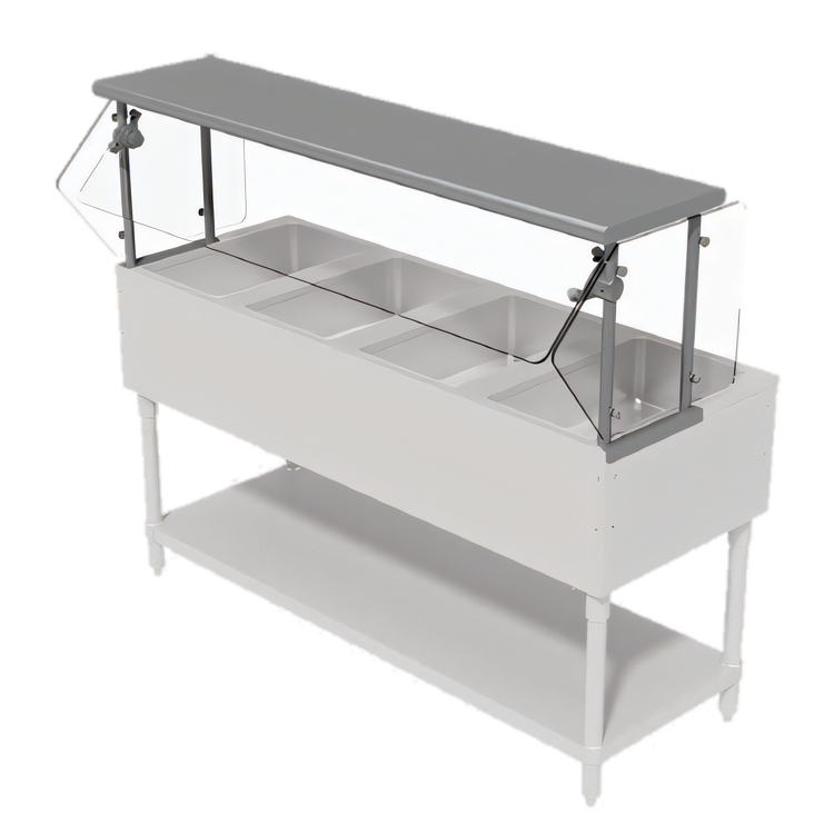 Product image #1 for Advance Tabco Sleek Shield Single-Sided Self-Service Food Shield for 3-Well Hot or Cold Food Tables