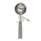 Thumbnail image #1 for Browne USA Foodservice 573308 #8 Disher, 3.71 oz, Stainless Steel Bowl, Gray Polypropylene Thumb-Press Handle
