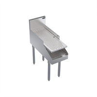 Krowne Royal Series Freestanding Underbar Recessed Drainboard, 12 Inch x 29 Inch, Stainless Steel