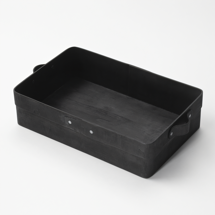 Product image #1 for American Metalcraft Rectangular Black Poplar Wood Serving Box, 12-3/8 x 7-1/4 x 2-3/4 Inches