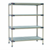 Thumbnail image #1 for MetroMax 4 All-Polymer Starter Shelving Unit, Open-Grid, 60 in. W x 18 in. D x 63 in. H, 4 Shelves