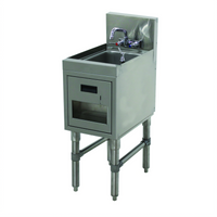 Advance Tabco Prestige Supreme Underbar Hand Sink with Soap/Towel Dispensers and Splash-Mount Faucet, 12 x 20 x 36 Inches