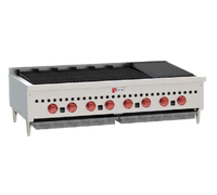 Wolf SCB47 46-3/4 Inch Countertop Gas Charbroiler with 8 Burners and Cast Iron Radiants