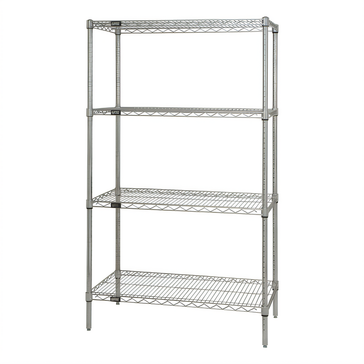 Product image #1 for 60"W x 30"D x 74"H 304 Stainless Steel Stationary Wire Shelving Starter Kit with 4 Shelves