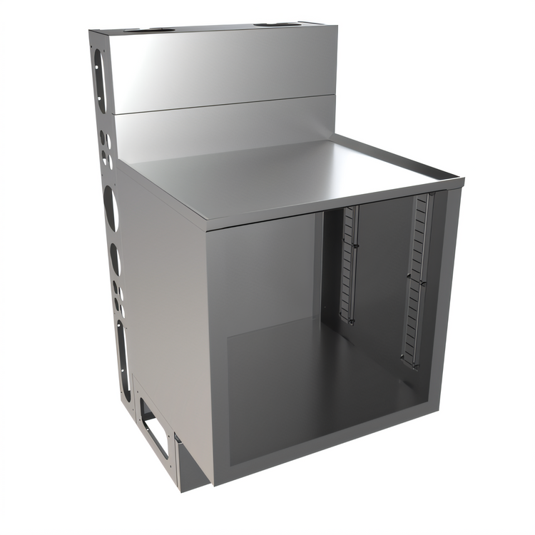 Product image #1 for BK Resources 24-Inch Wide Top Shelf Raised Edge Open Underbar Cabinet with Die Wall
