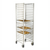 Thumbnail image #1 for Full-Size Mobile Aluminum Square-Top Nesting Sheet Pan Rack with 20 Slides