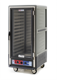 Metro C5 3 Series Mobile 3/4 Height Combination Heated Holding and Proofing Cabinet with Clear Polycarbonate Door