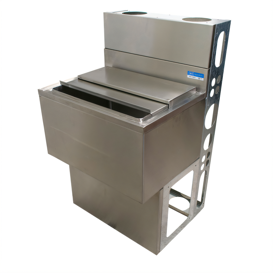 Product image #1 for BK Resources 25-Inch Underbar Ice Bin with 7-Circuit Cold Plate, 80 lb Capacity, 4-Inch Backsplash