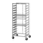 Thumbnail image #1 for Channel Manufacturing 485DD Mobile Aluminum Donut Basket/Screen Rack, 12-Level Side-Load, 4.75-Inch Spacing, 5-Inch Casters