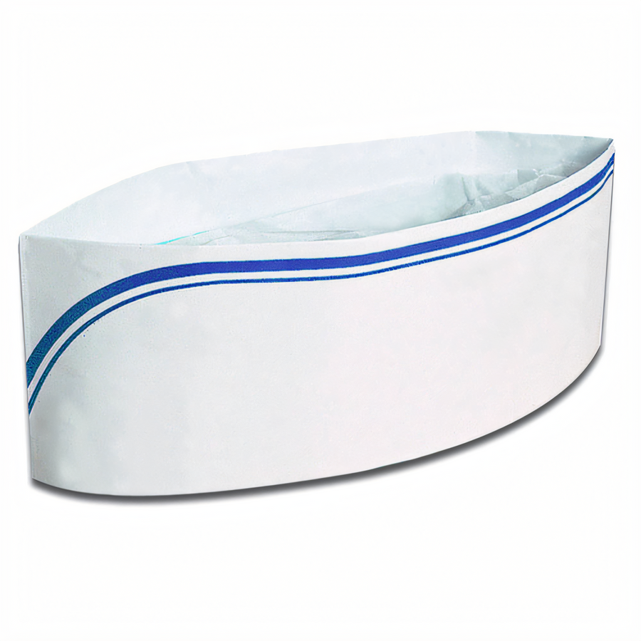 Product image #1 for Disco Disposable White Low-Profile Tissue Overseas Cap with Adjustable Headband