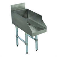 Advance Tabco Underbar Basics Freestanding Recessed Drainboard for Glass Storage, 12 x 26 x 33 Inches, Stainless Steel