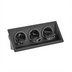 Thumbnail image #1 for Vollrath Flush-Mount Flatware Holder with 3 Cylinders, 3-Compartment, Black ABS/Smoked Acrylic