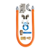 Thumbnail image #1 for 48-Inch Plastic-Coated Stainless Steel Gas Hose Connection Kit with Restraining Device