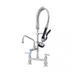 Thumbnail image #2 for EverSteel Stainless Steel 8-Inch Centers Deck Mount Pre-Rinse Mixing Faucet Assembly with Swing Nozzle and Wall Bracket