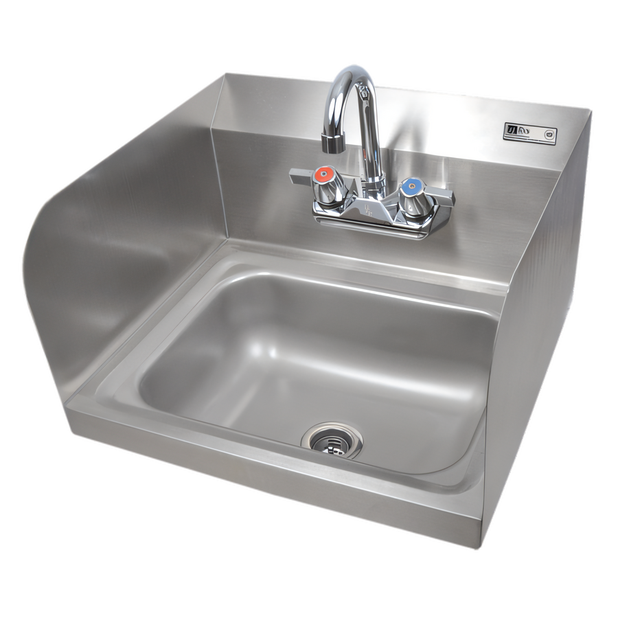 Product image #1 for John Boos Pro-Bowl Wall-Mount Stainless Steel Hand Sink with Side Splashes and Faucet Included