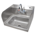 Thumbnail image #1 for John Boos Pro-Bowl Wall-Mount Stainless Steel Hand Sink with Side Splashes and Faucet Included