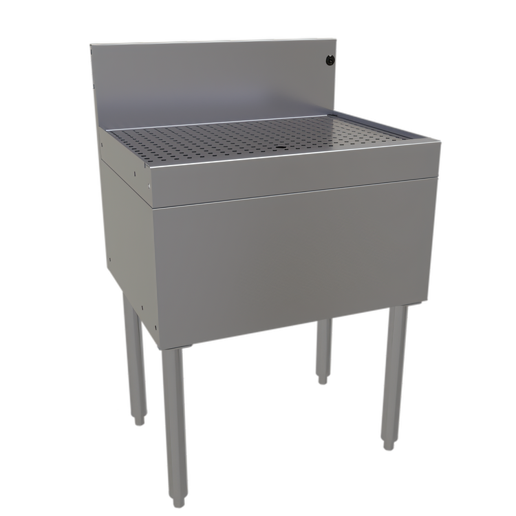 Product image #1 for Glastender Free Standing Stainless Steel Underbar Drainboard with Removable Perforated Insert, 30 x 19 Inches