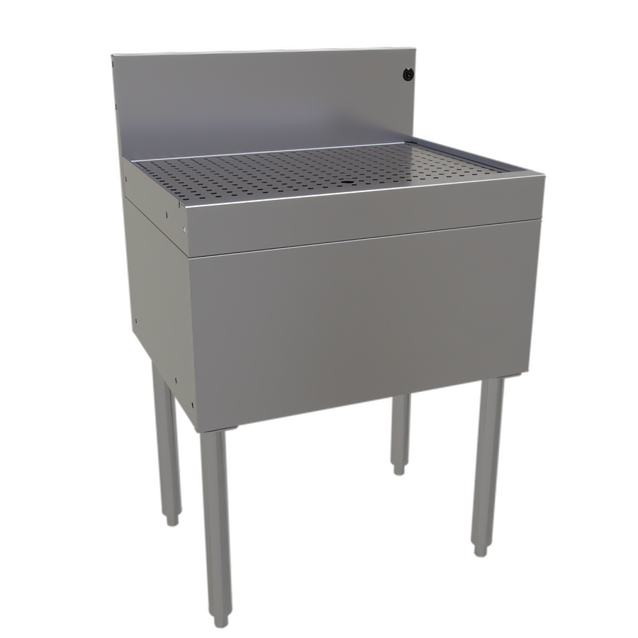 Product image #1 for Glastender Free Standing Stainless Steel Underbar Drainboard with Removable Perforated Insert, 30 x 19 Inches