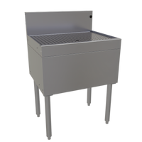Glastender Free Standing Stainless Steel Underbar Drainboard with Removable Perforated Insert, 30 x 19 Inches