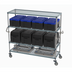 Thumbnail image #1 for MetroMax Q 4-Tier Mobile Polymer Shelving Cart, 72 x 24 Inches, 5-Inch Casters