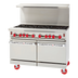 Thumbnail image #1 for American Range 48-Inch Green Flame Commercial Gas Range with 8 Open Burners and Double Storage Base