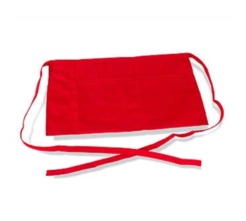 Product image #1 for Crestware 3-Pocket Red Waist Apron, 22 x 12 Inch, Poly/Cotton Twill Blend