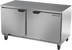 Thumbnail image #1 for Beverage Air 60-Inch Two-Section Worktop Freezer, 14.39 Cu. Ft., Flat Top, Solid Doors, Rear-Mounted Self-Contained R290 Refrigeration