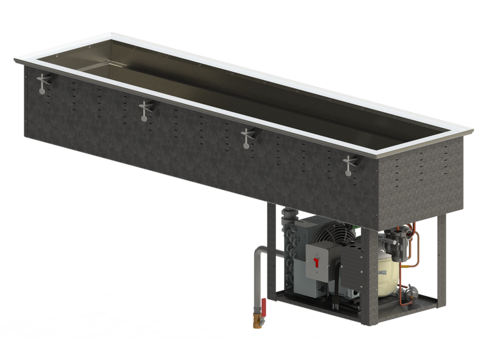 Product image #1 for Vollrath 4-Well Refrigerated Short-Side Drop-In Cold Pan, Self-Contained, 120V