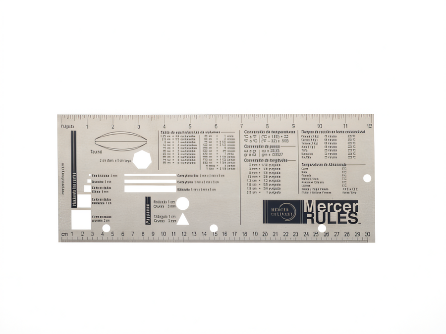 Product image #1 for Mercer Culinary Mercer Rules Spanish Version Two-Sided Stainless Steel Culinary Measurement Guide