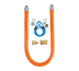 Thumbnail image #1 for BK Resources 72-Inch x 1-Inch I.D. Plastic-Coated Stainless Steel Gas Hose Connection Kit with Quick Disconnect and Restraining Cable