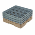 Thumbnail image #2 for Camrack Full Size 16-Compartment Glass Dishwasher Rack with 3 Soft Gray Extenders, Beige