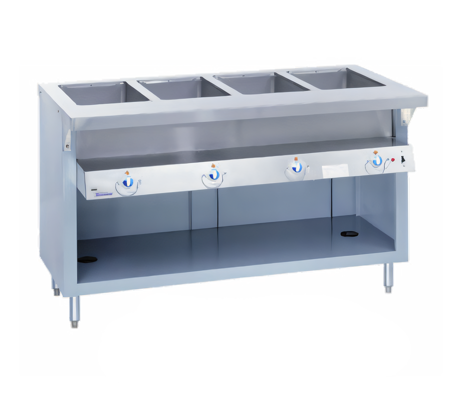 Product image #1 for Thurmaduke E-2-DLSS Electric 2-Well Sealed Steamtable Unit with Cutting Board and Dish Shelf