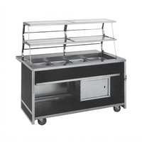 Atlas Metal BLC-6-RM Mobile Refrigerated Cold Food Serving Counter, 6-Pan Capacity