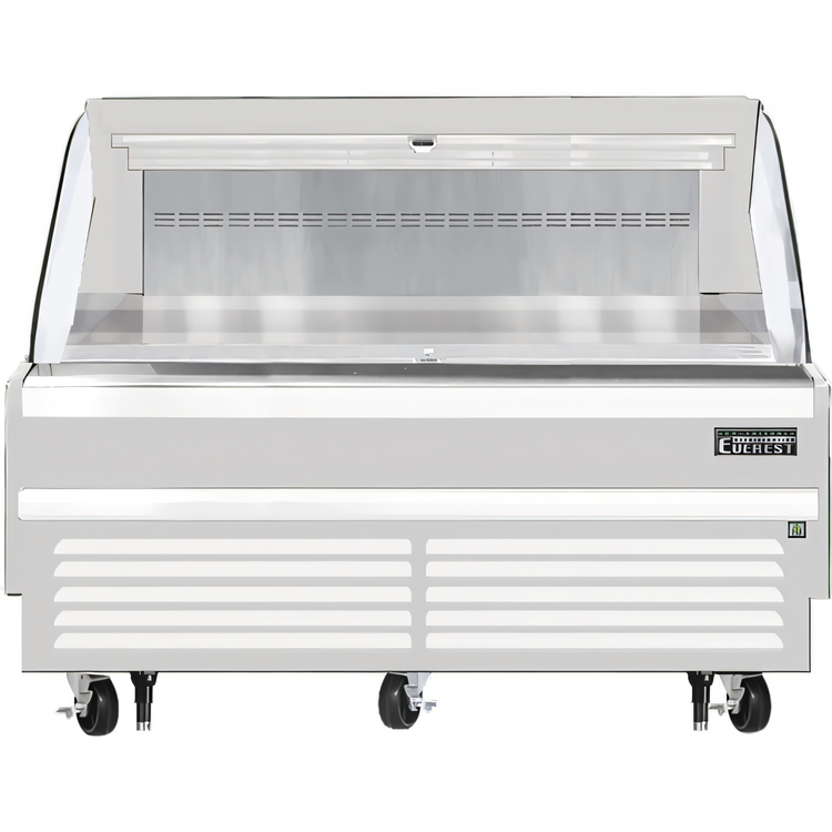 Product image #1 for Everest Refrigeration 73-1/4 Inch Horizontal Open-Air Cooler Merchandiser, Self-Contained, White Exterior