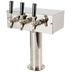 Thumbnail image #1 for Micro Matic T Style Countertop Glycol-Cooled 3-Faucet Draft Beer Tower with 304 Stainless Steel Faucets