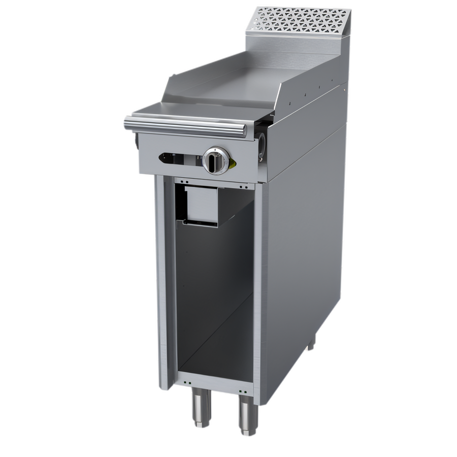 Product image #1 for Garland Cuisine Series Heavy-Duty 12-Inch Gas Thermostatic Griddle Add-A-Unit Range with Open Cabinet Base