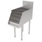 Thumbnail image #1 for Perlick Corporation Top Shelf TS12LS Freestanding Stainless Steel Underbar Liquor Bottle Step Display, 12 x 24 Inches, 5-Step