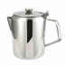Thumbnail image #1 for Winco 32 oz Stainless Steel Beverage Server with Short Spout, Hinged Top, and Mirror Finish