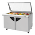 Thumbnail image #1 for Turbo Air Super Deluxe 60-Inch Two-Section Sandwich/Salad Mega Top Refrigerated Prep Table with Glass Lid and 24-Pan Opening