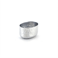 American Metalcraft Oval Hammered Aluminum Sugar Packet Holder/Sauce Cup, 6 oz., Silver