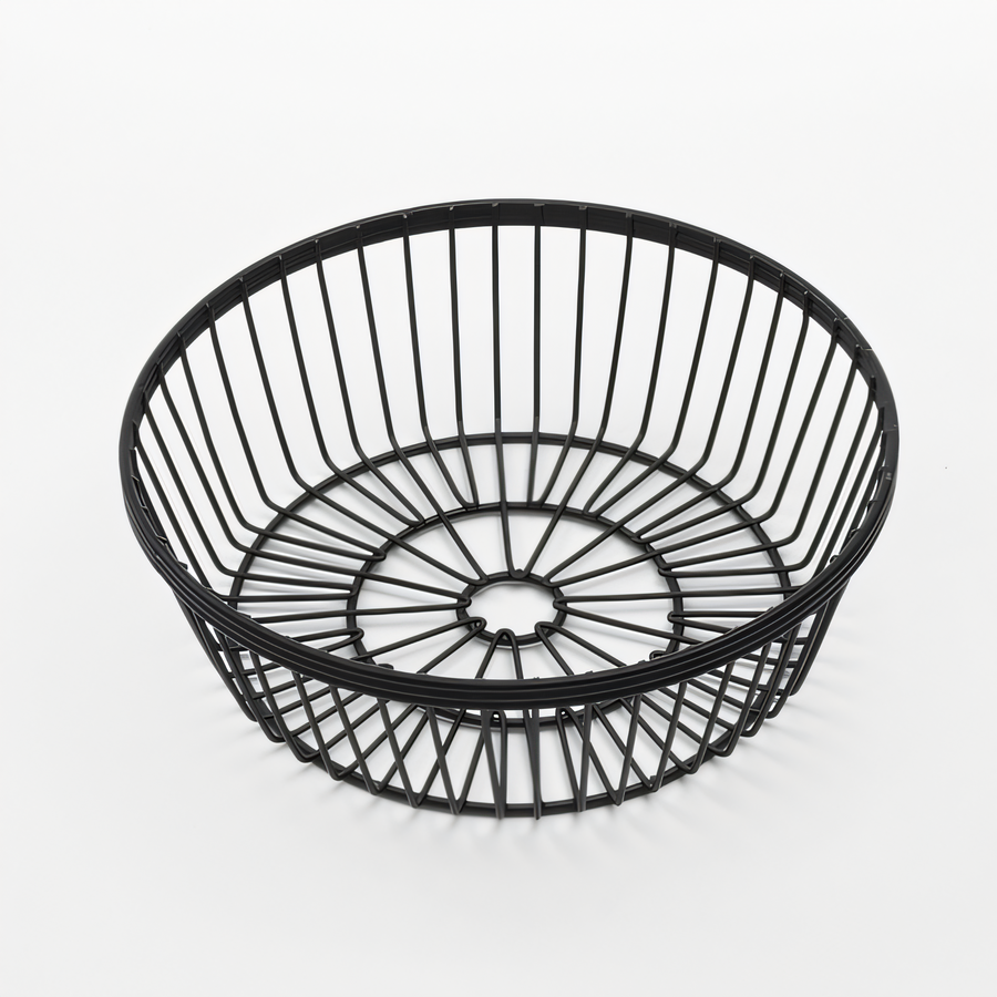 Product image #1 for American Metalcraft 8 Inch Round Black Wire Serving Basket