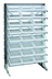Thumbnail image #1 for Quantum 24 x 36 x 60-Inch Sloped Double-Sided Pick Rack with 16 Shelves and 48 Clear Bins