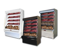 Howard-McCray 35E Series Packaged Meats Open Merchandiser, 39-Inch Wide, Vertical Case, Self-Contained, 4 Rows of Lit Shelves